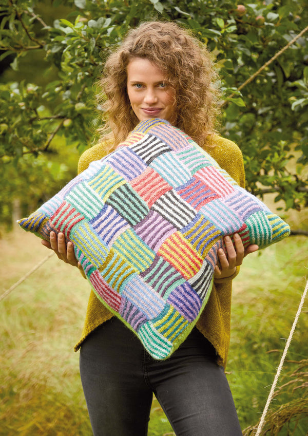 Jaunty Weave Cushion from Kaffe Fassett's Rowan Felted Tweed Book